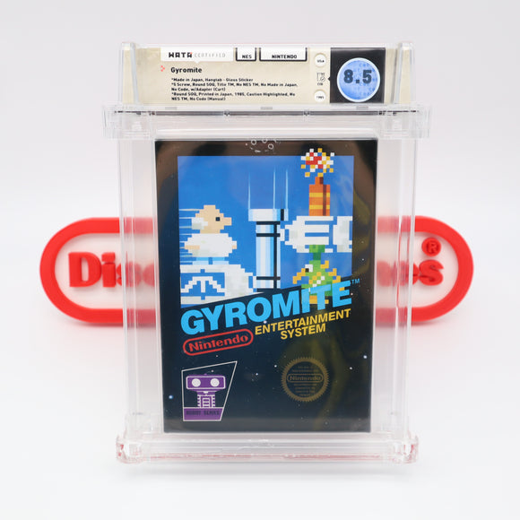 #289 - GYROMITE (Gloss Sticker Seal) - WATA GRADED 8.5 CIB (NES Nintendo) - THE DISCOUNTGAMES COLLECTION