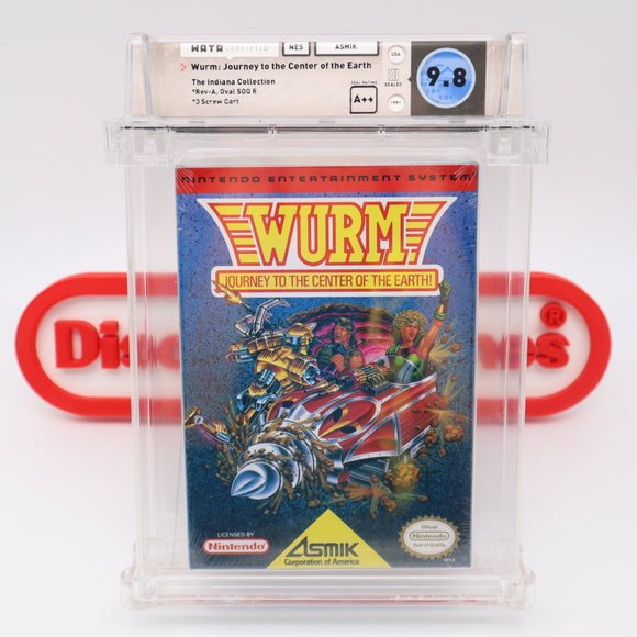 #773 - WURM: JOURNEY TO THE CENTER OF THE EARTH - WATA GRADED 9.8 A++ (NES Nintendo) - THE DISCOUNTGAMES COLLECTION