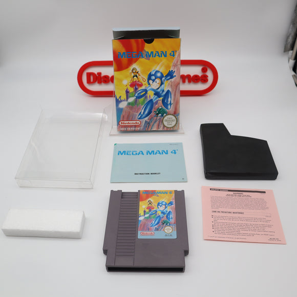 MEGA MAN 4 / MEGAMAN IV - PAL VERSION COMPLETE! Cleaned & Tested! (NES Nintendo)
