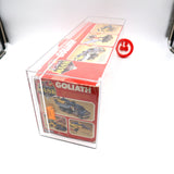 GOLIATH: RACE CAR & TRANSPORT MISSILE LAUNCHER & JET FIGHTER - 1987 KENNER MASK / M.A.S.K. - AFA GRADED 40 G! NEW Authentic & Factory Sealed!