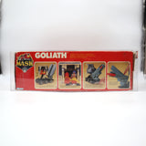 GOLIATH: RACE CAR & TRANSPORT MISSILE LAUNCHER & JET FIGHTER - 1987 KENNER MASK / M.A.S.K. - AFA GRADED 40 G! NEW Authentic & Factory Sealed!