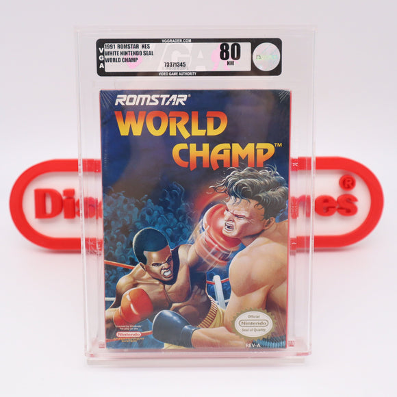 #768 - WORLD CHAMP - VGA GRADED 80 NM (NES Nintendo) - THE DISCOUNTGAMES COLLECTION