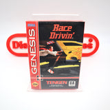 RACE DRIVIN' / DRIVING - NEW & Factory Sealed with Authentic V-Overlap Seal! (Sega Genesis)