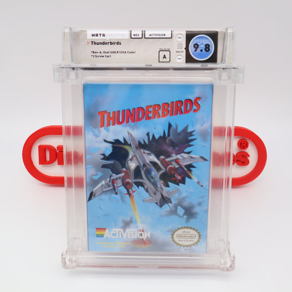 THUNDERBIRDS / THUNDER BIRDS - WATA GRADED 9.8 A! NEW & Factory Sealed with Authentic H-Seam! (NES Nintendo)