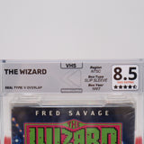 THE WIZARD (FRED SAVAGE/SUPER MARIO BROS. 3) REWIND GRADED 8.5 BOX & 4.5 STAR SEAL! NEW & Factory Sealed with Authentic V-Overlap Seam! (VHS)