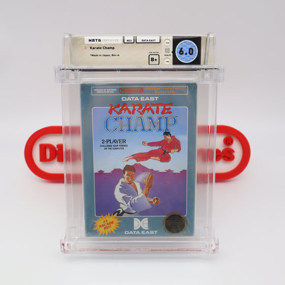 KARATE CHAMP - ROUND SOQ! WATA GRADED 6.0 B+! NEW & Factory Sealed with Authentic H-Seam! (NES Nintendo)