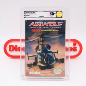 AIRWOLF / AIR WOLF - VGA GRADED 85+ NM+ GOLD! NEW & Factory Sealed with Authentic H-Seam! (NES Nintendo)