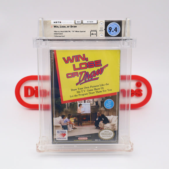 WIN, LOSE OR DRAW - WATA GRADED 9.4 A++! NEW & Factory Sealed with Authentic H-Seam! (NES Nintendo)