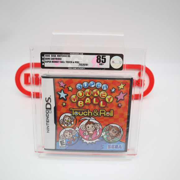 SUPER MONKEY BALL: TOUCH & ROLL - VGA GRADED 85 NM+! NEW & Factory Sealed! (Nintendo DS)