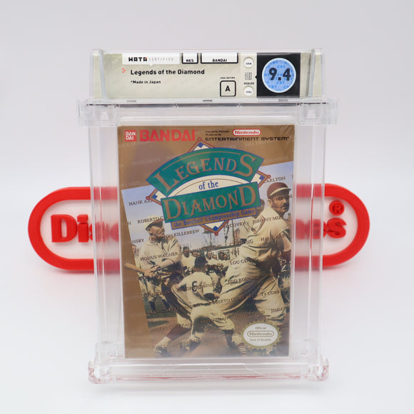 LEGENDS OF THE DIAMAND BASEBALL - WATA GRADED 9.4 A! NEW & Factory Sealed with Authentic H-Seam! (NES Nintendo)