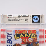 DONKEY KONG LAND III 3 - WATA GRADED 9.8 A++ UNCIRCULATED! NEW & Factory Sealed with Authentic H-Seam! (Game Boy Original))