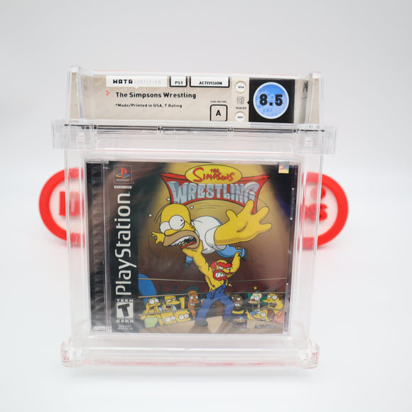 THE SIMPSONS WRESTLING - WATA GRADED 8.5 A! NEW & Factory Sealed! (PS1 PlayStation 1)