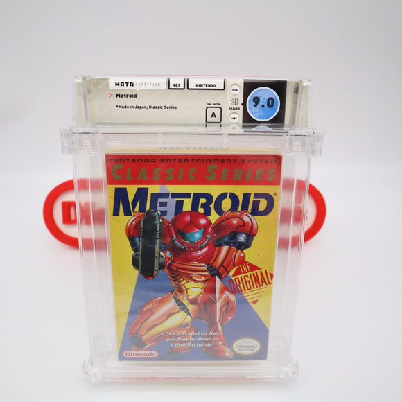 METROID - WATA GRADED 9.0 A! NEW & Factory Sealed with Authentic H-Seam! (NES Nintendo)