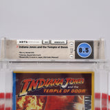 INDIANA JONES AND THE TEMPLE OF DOOM (MINDSCAPE) - WATA GRADED 8.5 CIB! (NES Nintendo)