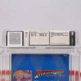 INDIANA JONES AND THE TEMPLE OF DOOM (MINDSCAPE) - WATA GRADED 8.5 CIB! (NES Nintendo)