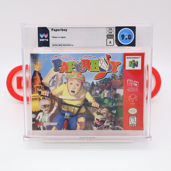 PAPERBOY / PAPER BOY - WATA GRADED 9.0 A! NEW & Factory Sealed! (Nintendo 64 N64)