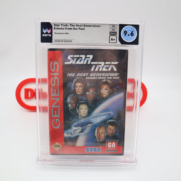STAR TREK: THE NEXT GENERATION - ECHOES FROM THE PAST - WATA GRADED 9.6 A+! NEW & Factory Sealed! (Sega Genesis)