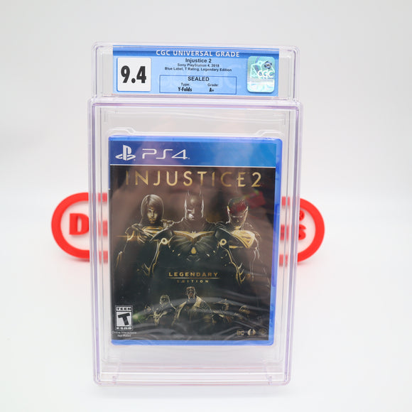 INJUSTICE 2: LEGENDARY EDITION - BATMAN - CGC GRADED 9.4 A+! NEW & Factory Sealed! (PS4 PlayStation 4)