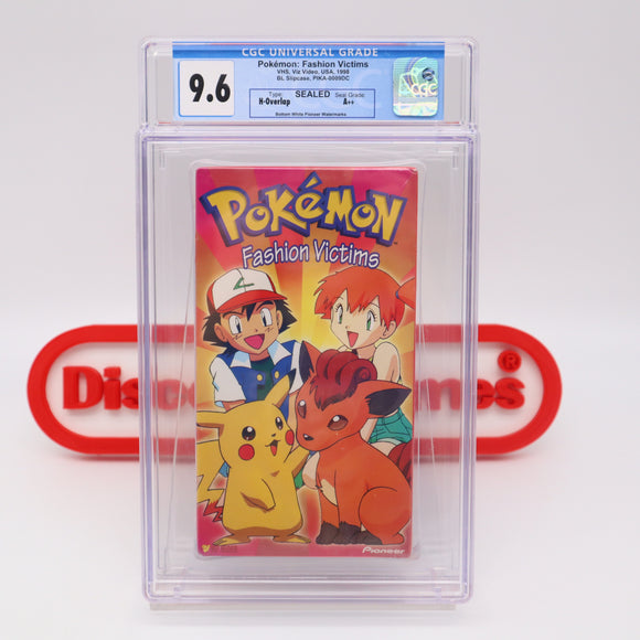 POKEMON: FASHION VICTIMS - CGC GRADED 9.6 A++! NEW & Factory Sealed with Authentic H-Overlap Seam! (VHS)