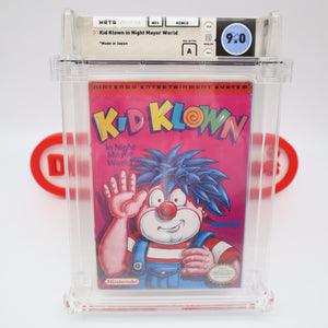 KID KLOWN IN NIGHT MAYOR WORLD - WATA GRADED 9.0 A NEW & Factory Sealed with Authentic H-Seam! (NES Nintendo)