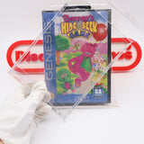 BARNEY'S HIDE & SEEK GAME - NEW & Factory Sealed with Authentic V-Overlap Seam! (Sega Genesis)