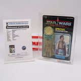 LANDO CLARISSIAN (GENERAL PILOT) + COLLECTOR'S COIN! CAS GRADED 75+ POTF 92 BACK - NEW Authentic & Factory Sealed! (MOC Vintage Star Wars Figure)