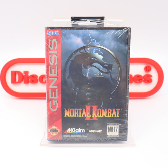 MORTAL KOMBAT II 2 - NEW & Factory Sealed with Authentic V-Overlap Seam! (Sega Genesis)