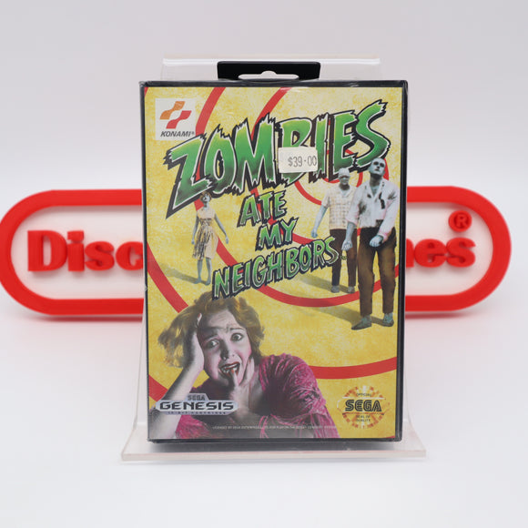 ZOMBIES ATE MY NEIGHBORS (ORIGINAL VERSION!) - NEW & Factory Sealed with Authentic TUBE SEAL! (Sega Genesis)