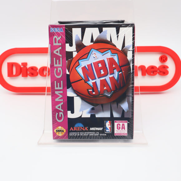 NBA JAM - NEW & Factory Sealed with Authentic 3-Sided Seam! (Sega Game Gear)