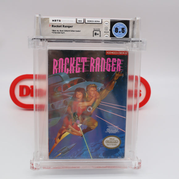 ROCKET RANGER - WATA GRADED 8.5 B+! NEW & Factory Sealed with Authentic H-Seam! (NES Nintendo)