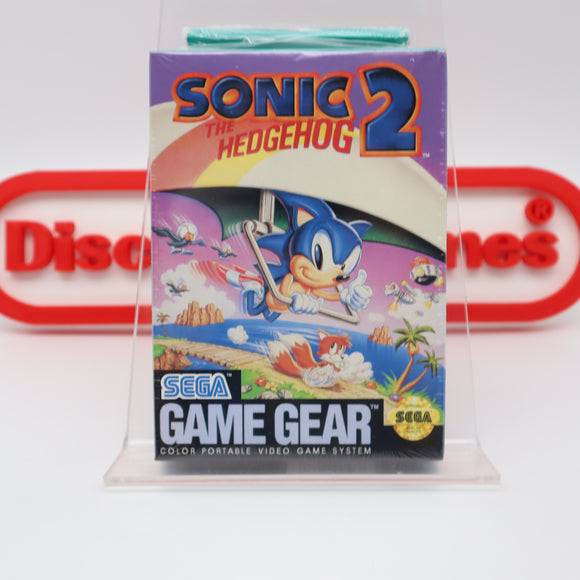 SONIC THE HEDGHOG 2 II - NEW & Factory Sealed with Authentic 3-Sided Seam! (Sega Game Gear)