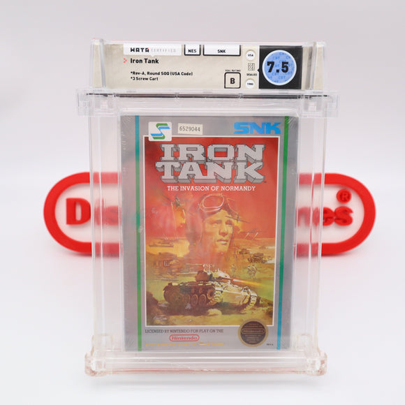 IRON TANK - WATA GRADED 7.5 B - ROUND SOQ! NEW & Factory Sealed with Authentic H-Seam! (NES Nintendo)