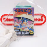 SONIC THE HEDGHOG 2 II - NEW & Factory Sealed with Authentic 3-Sided Seam! (Sega Game Gear)
