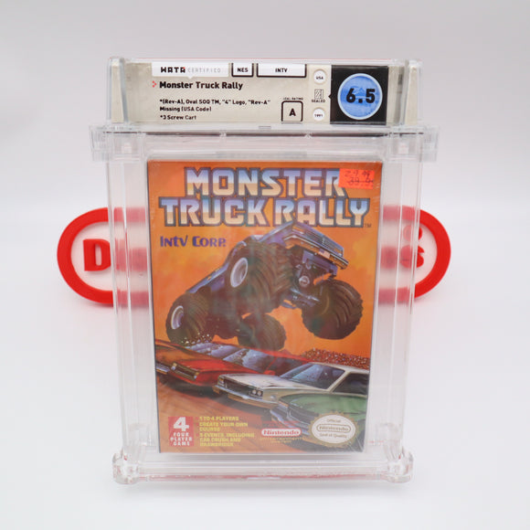 MONSTER TRUCK RALLY - WATA GRADED 6.5 A! NEW & Factory Sealed with Authentic H-Seam! (NES Nintendo)