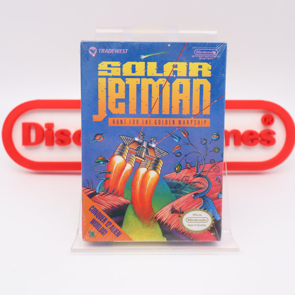 SOLAR JETMAN: HUNT FOR THE GOLDEN WARSHIP - NEW & Factory Sealed with Authentic H-Seam! (NES Nintendo)