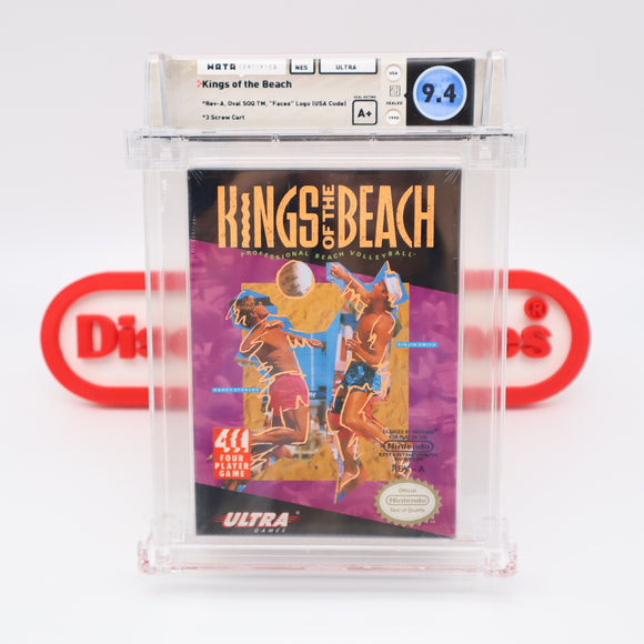#356 - KINGS OF THE BEACH - WATA GRADED 9.4 A+ (NES Nintendo) - THE DISCOUNTGAMES COLLECTION