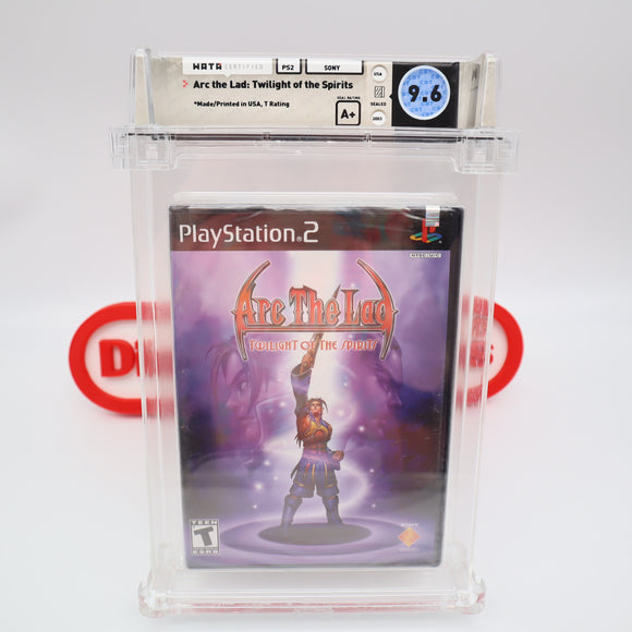 ARC THE LAD: TWILIGHT OF THE SPIRITS - WATA GRADED 9.6 A+! NEW & Factory Sealed! (PS2 PlayStation 2)
