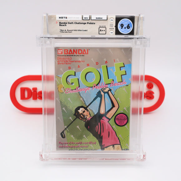 #052 - BANDAI GOLF: CHALLENGE PEBBLE BEACH - WATA GRADED 9.6 A++ (NES Nintendo) - THE DISCOUNTGAMES COLLECTION