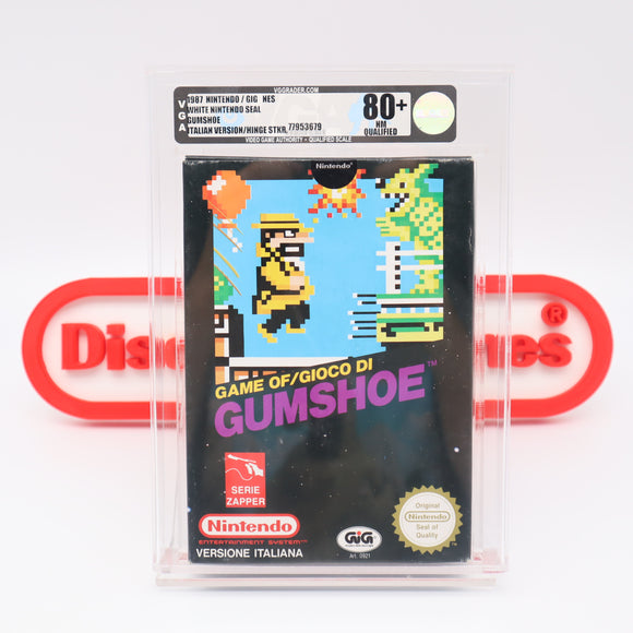 #285 - GUMSHOE (Italian Version) - VGA GRADED 80+ NM QUALIFIED (NES Nintendo) - THE DISCOUNTGAMES COLLECTION