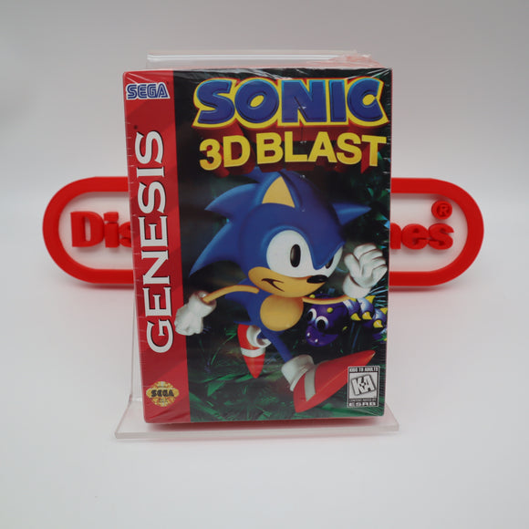 SONIC 3D BLAST - NEW & Factory Sealed with Authentic V-Overlap Seam! (Sega Genesis)