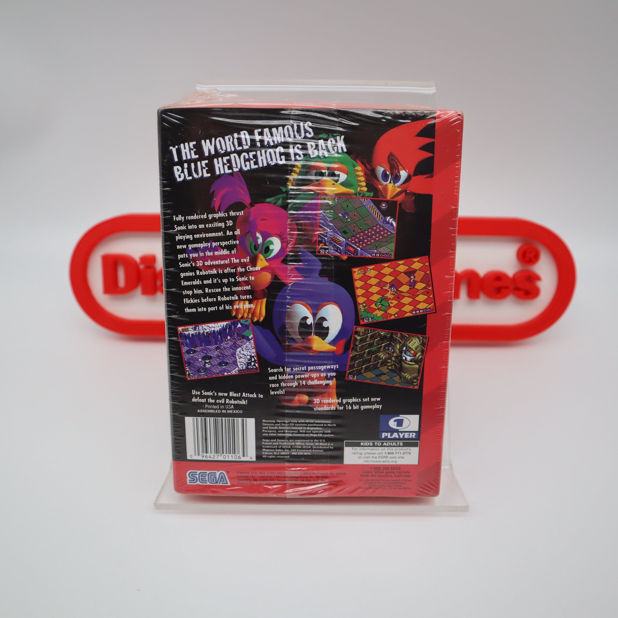 SONIC 3D BLAST - NEW & Factory Sealed with Authentic V-Overlap