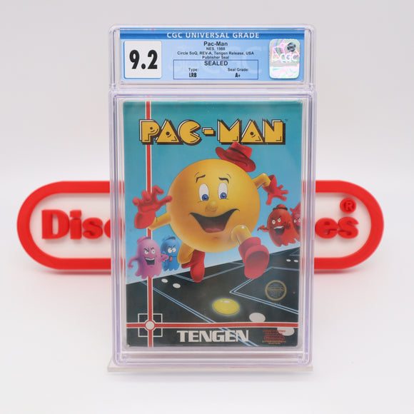 #487 - PAC-MAN (Tengen, Licensed) - CGC GRADED 9.2 A+ (NES Nintendo) - THE DISCOUNTGAMES COLLECTION