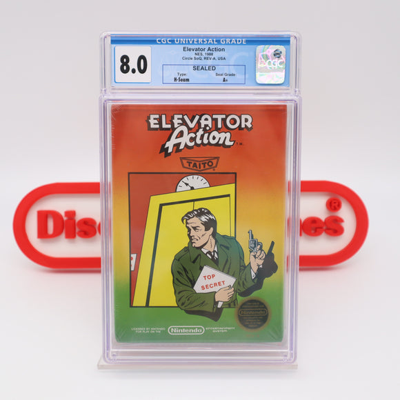 #217 - ELEVATOR ACTION - CGC GRADED 8.0 A+ (NES Nintendo) - THE DISCOUNTGAMES COLLECTION