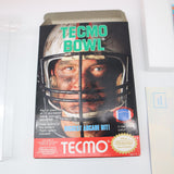 TECMO BOWL (THE ORIGINAL!) COMPLETE! Cleaned & Tested! (NES Nintendo) + Case