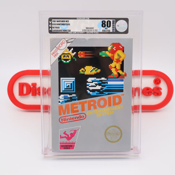 #434 - METROID (No Rev-A, Hangtab, Round SOQ) - VGA GRADED 80 NM QUALIFIED (NES Nintendo) - THE DISCOUNTGAMES COLLECTION