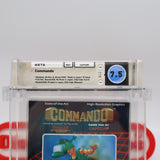 COMMANDO - UNPUNCHED HANGTAB, NO Rev-A, Round SOQ, 5 Screw - WATA GRADED 7.5 CIB! (NES Nintendo)