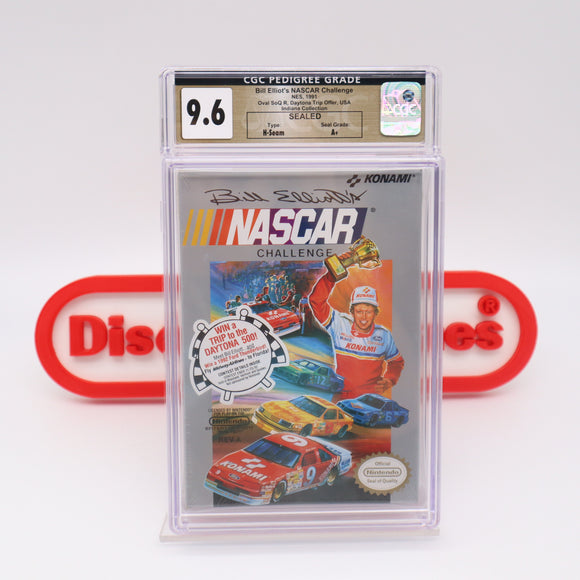 #085 - BILL ELLIOT'S NASCAR CHALLENGE - CGC GRADED 9.6 A+ (NES Nintendo) - THE DISCOUNTGAMES COLLECTION
