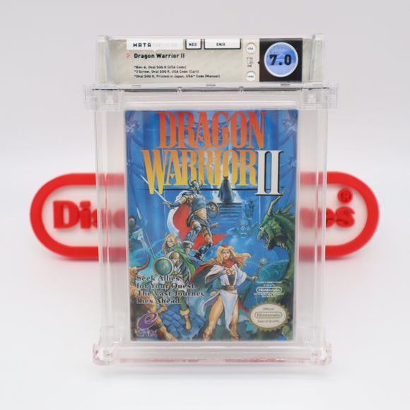 #206 - DRAGON WARRIOR II - WATA GRADED 7.0 CIB (NES Nintendo) - THE DISCOUNTGAMES COLLECTION
