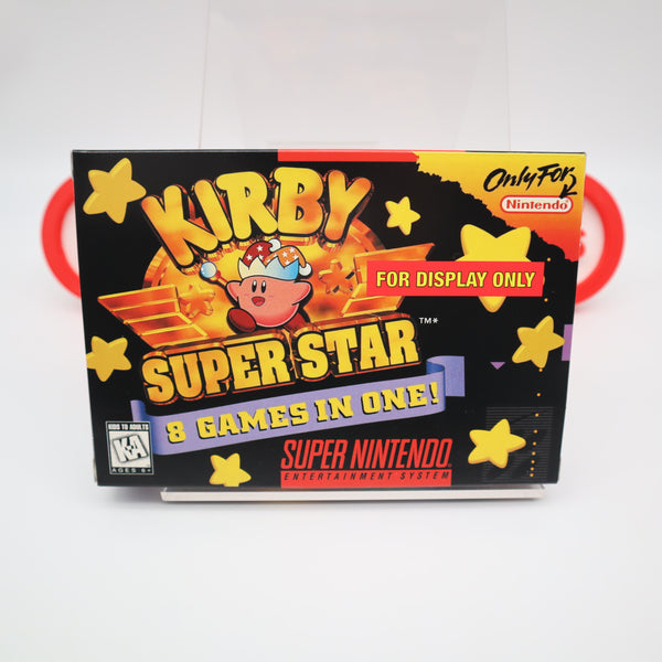 KIRBY SUPER STAR: 8 GAMES IN ONE! FDO / FOR DISPLAY ONLY BOX (SNES