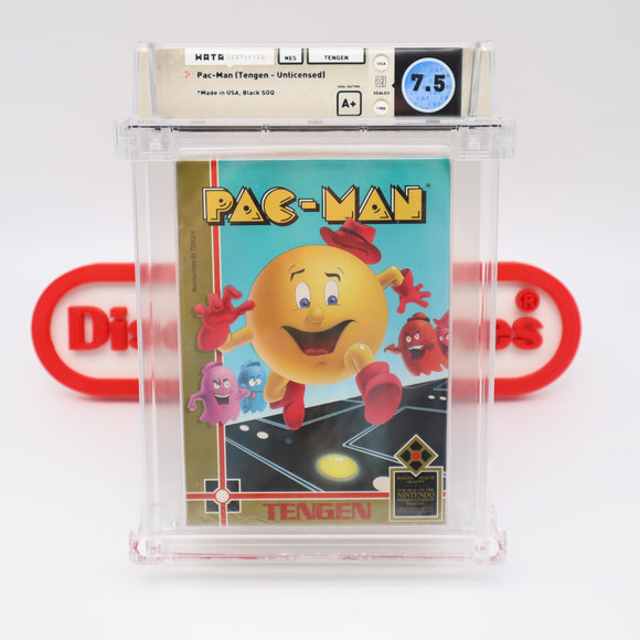 #489 - PAC-MAN (Tengen, Unlicensed) - WATA GRADED 7.5 A+ (NES Nintendo) - THE DISCOUNTGAMES COLLECTION